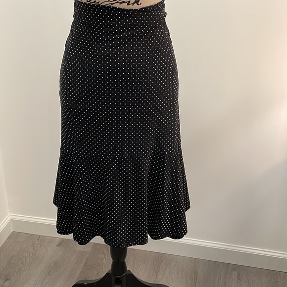 Chaps women’s 3X black and white polka dot skirt NWT - Picture 1 of 8